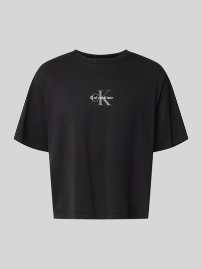 Calvin Klein Jeans Relaxed Fit T-Shirt aus reiner Baumwolle Black 2