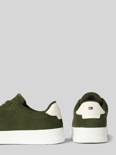 Tommy Hilfiger Low Top Sneaker aus Veloursleder Modell 'COURT CORE' Dunkelgruen 2