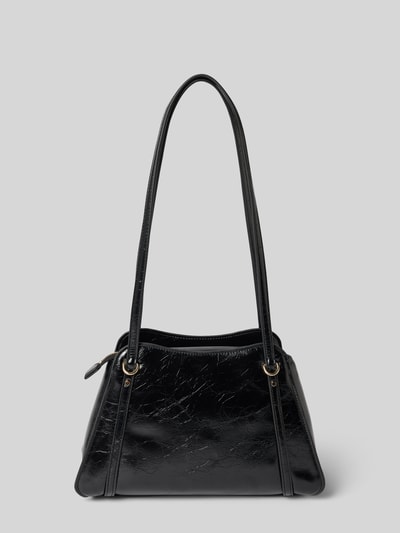 Produktfoto, schwarze Shoulder Bag in Leder-Optik Modell 'Xena' von GUESS mit Logo-Detail, schmalen Schulterriemen und Reißverschluss