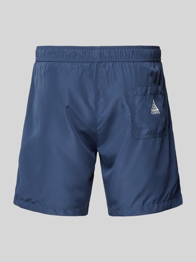 Iceberg Swim Zwembroek met labelprint Marineblauw - 3