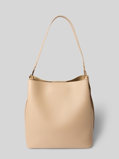 Seidenfelt Hobo Bag in Leder-Optik Modell 'Nelma' Beige 4