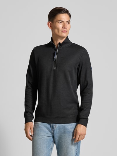 Lerros Sweatshirt met opstaande kraag, model 'SELANIK' Zwart - 4