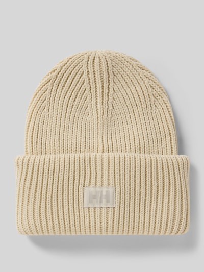 Helly Hansen Beanie met labelpatch Ecru - 1