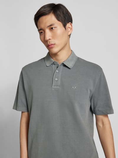 ARMANI EXCHANGE Poloshirt mit kurzer Knopfleiste Stein 3