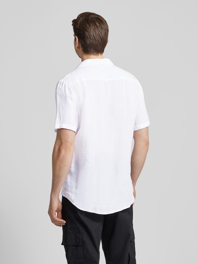 HUGO Koszula casualowa o kroju straight fit z lnu model ‘Ellino’ Biały 5