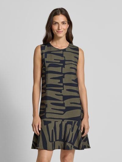 OPUS Sukienka mini z okrągłym dekoltem model ‘Wenola’ Petrol 4