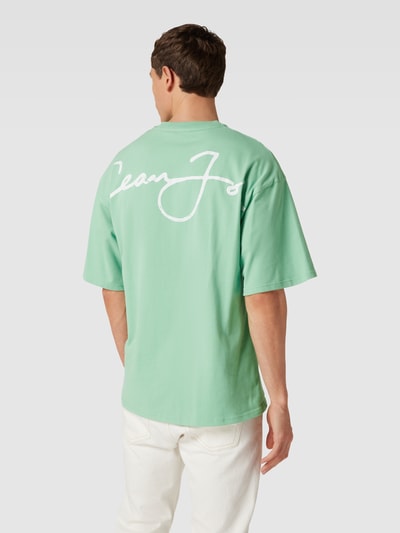 Sean John T-Shirt mit Label-Print Hellgruen 5