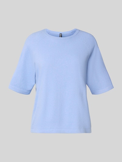 PIECES T-shirt o kroju regular fit z raglanowymi rękawami model ‘BREE’ Lawendowy melanż 2