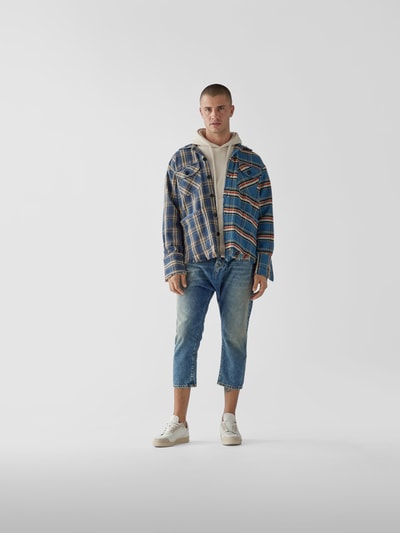 Greg Lauren Freizeithemd mit Karomuster Türkis 1
