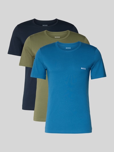 BOSS Regular Fit T-Shirt Set aus reiner Baumwolle im 3er-Pack Oliv 1