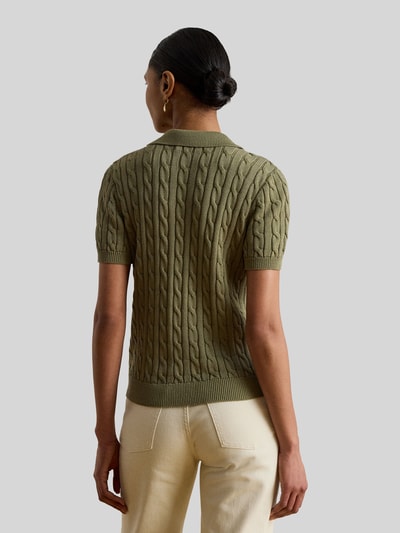 Lauren Ralph Lauren Regular Fit Poloshirt aus gewebtem Baumwoll-Mix Khaki 5