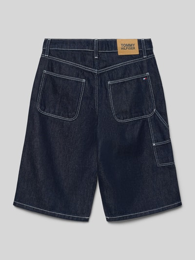 Tommy Hilfiger Teens Baggy Jeansshorts aus Baumwoll-Lyocell-Mix Dunkelblau 3
