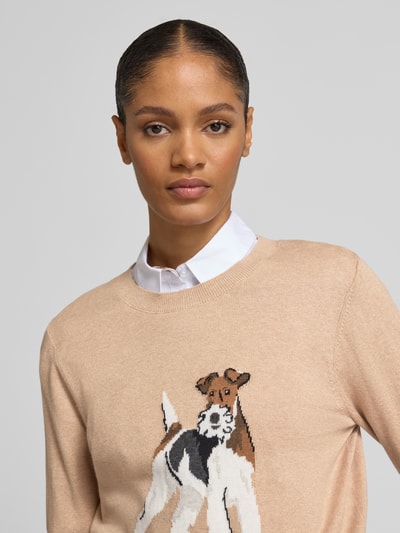 Barbour Regular fit gebreide pullover van een mix van katoen en kasjmier Beige - 3