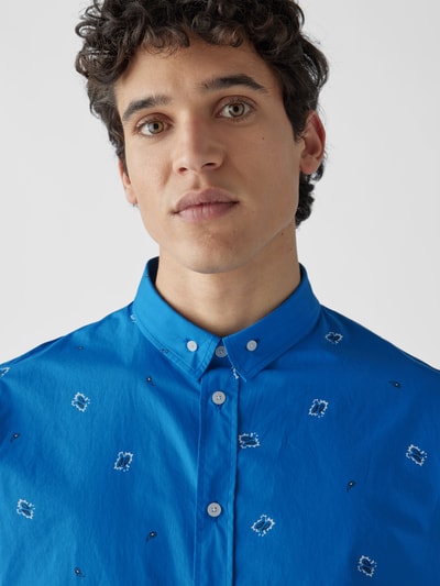 Kenzo Freizeithemd mit Allover-Muster Royalblau 6