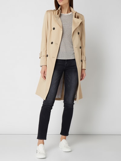 Drykorn Trenchcoat met dubbele rij knopen Beige - 1