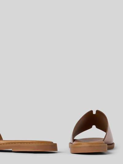 Tamaris Slides aus Leder mit strukturierter Sohle Rose Gold 2