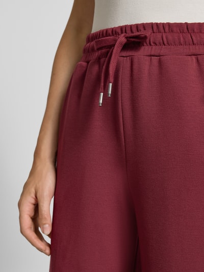 Soyaconcept Spodnie dresowe z elastycznym pasem i tunelem model ‘Banu’ Bordowy 3
