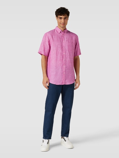 Christian Berg Men Freizeithemd mit Button-Down-Kragen Pink 1