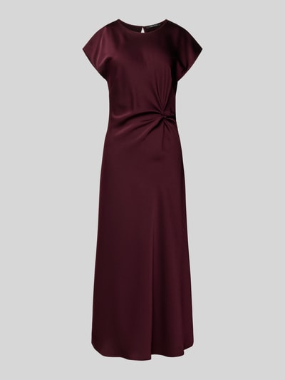 Swing Cocktailkleid mit Rundhalsausschnitt Dunkelrot 2