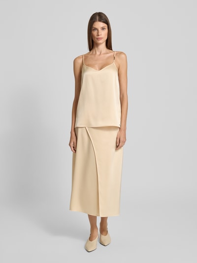 Marc Cain Midirock mit Logo-Applikation Ecru 1