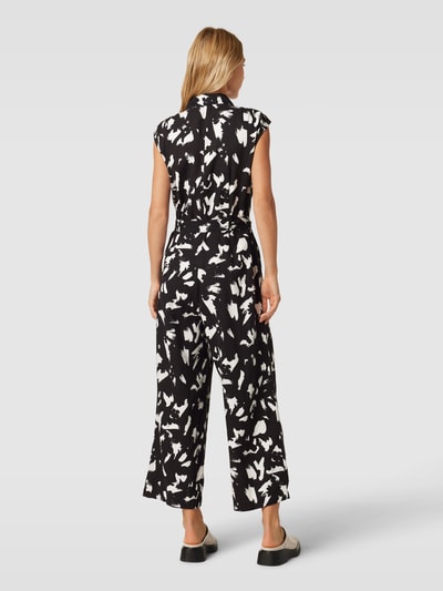 Jake*s Collection Jumpsuit met all-over motief Zwart - 5