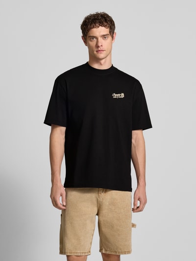 Pegador Oversized T-shirt met labelprint Zwart - 4