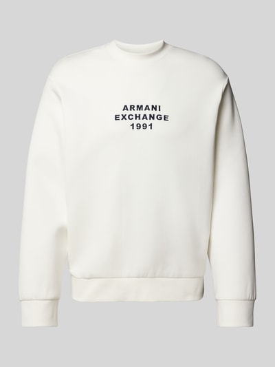 ARMANI EXCHANGE Sweatshirt mit Label-Stitching Offwhite 2