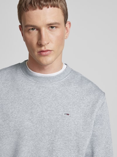 Tommy Jeans Sweatshirt met logostitching Lichtgrijs gemêleerd - 3