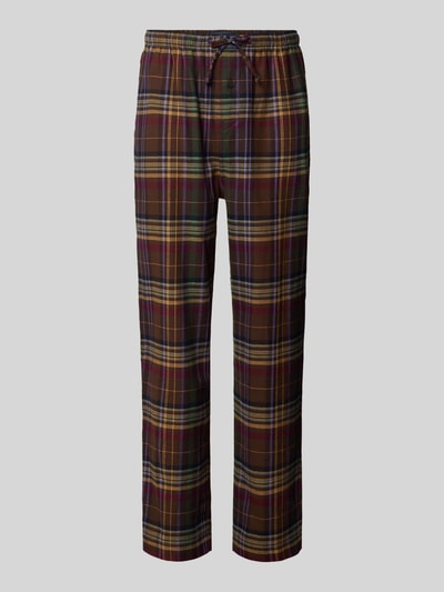 Produktfoto, Comfort Fit Pyjama-Hose aus reiner Baumwolle von Polo Ralph Lauren Underwear mit Tartan Allover-Muster, Twill-Struktur, Logo-Stitching, Tunnelzug und elastischem Bund.