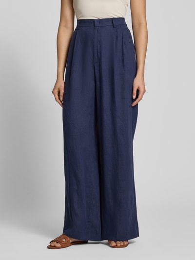 Seidensticker Wide Leg Bundfaltenhose mit Eingrifftaschen Marine 4