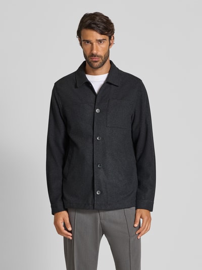 Lindbergh Relaxed Fit Hemdjacke mit Brusttasche Black 4
