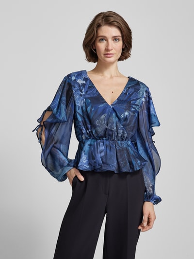 Guess Bluse mit floralem Muster Modell 'SASKIKA' Marine 4