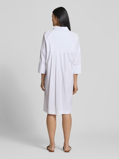 Marc Cain Knielanges Hemdblusenkleid mit 3/4-Arm Weiss 5