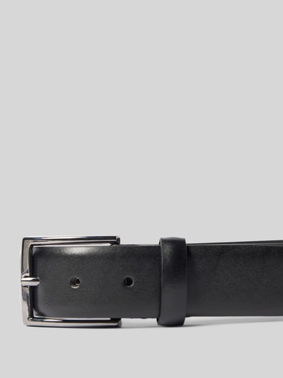 Pierre Cardin Ledergürtel mit Dornschließe und Label-Detail Black 2