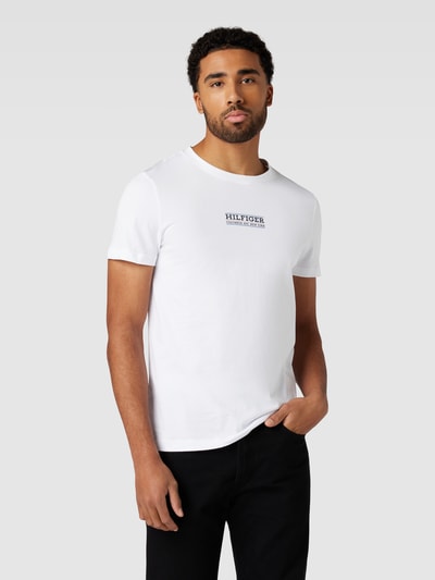 Tommy Hilfiger T-Shirt mit Label-Print Weiss 4