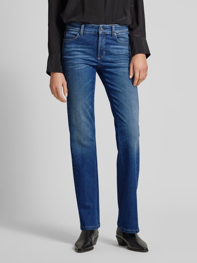 Cambio Flared Jeans mit Ziersteinbesatz Modell 'PARIS' Blau 4