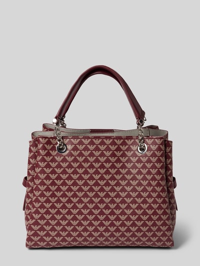 Emporio Armani Handtasche mit Label-Print Modell 'ANNIE' Dunkelrot 5