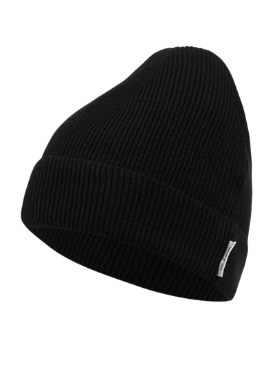 Tiger Of Sweden Czapka beanie z wełny merino Czarny 1