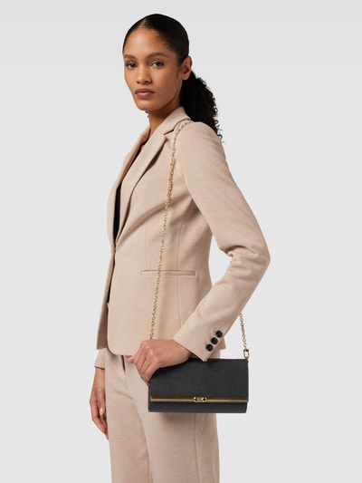 MICHAEL Michael Kors Handtas van leer met logo-applicatie, model 'MONA' Zwart - 1