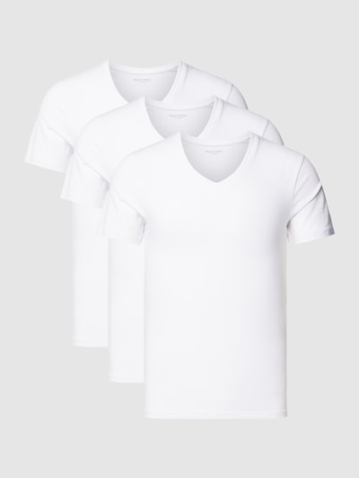 Marc O'Polo T-Shirt im 3er-Pack Modell 'ESSENTIALS' Weiss 1