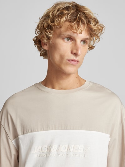 Jack & Jones T-Shirt mit Label-Print Modell 'LEGACY' Beige 3