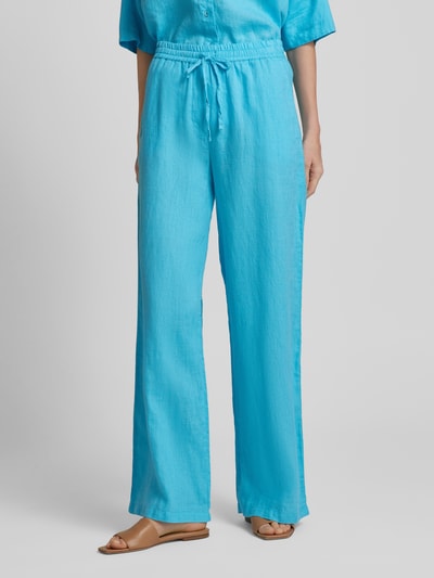 Emily Van den Bergh Loose Fit Leinenhose mit Tunnelzug Ocean 4