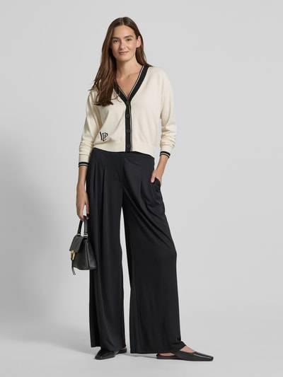 Lauren Ralph Lauren Wide Leg Bundfaltenhose mit Eingrifftaschen Modell 'CHABRELL' Black 1