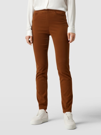 Marc Cain Stoffhose mit Label-Details Modell 'SIENA' Cognac 4