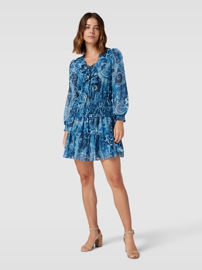 Guess Minikleid mit Allover-Print Jeansblau 1