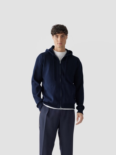 Roberto Collina Sweatjacke mit Kapuze Marineblau 4