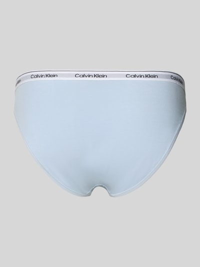Produktfoto, hellblauer Slim Fit Slip mit Logo-Detail Modell 'Carousel' von Calvin Klein Underwear, elastischer Baumwoll-Mix, Rückansicht.