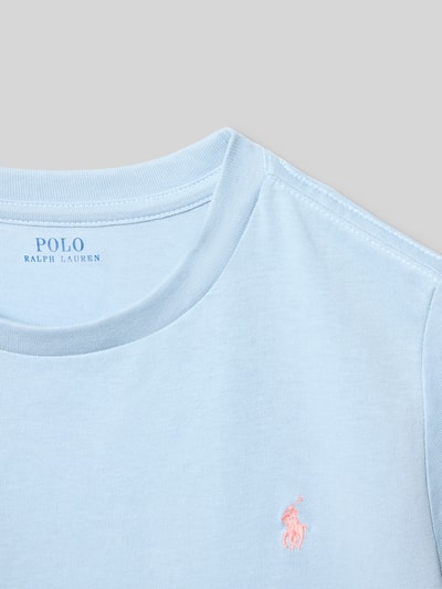 Produktfoto, Regular Fit T-shirt uit puur katoen van Polo Ralph Lauren Kids, look: effen, logostitching, ronde hals, korte mouw, jersey.