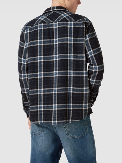 Jack & Jones Freizeithemd mit Allover-Muster Modell 'JORDENNIS' Dunkelblau 5