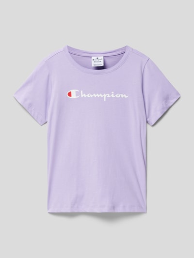 CHAMPION T-shirt met logoprint Lila - 1